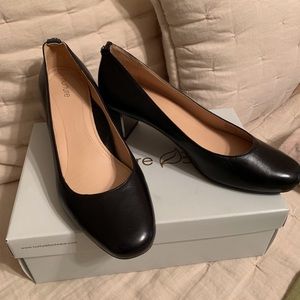 Nurture Black Leather Heels